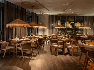 Luxury Latin restaurant ambiance at Rosa Negra Miami